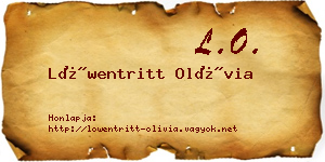 Löwentritt Olívia névjegykártya
